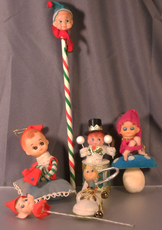 Vintage Pixie Elf Figurine With Spoons and Bucket in Chef Hat 